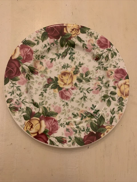 Royal Albert Country Rose Chintz 7 3/4" Salad Dessert Pie Plate