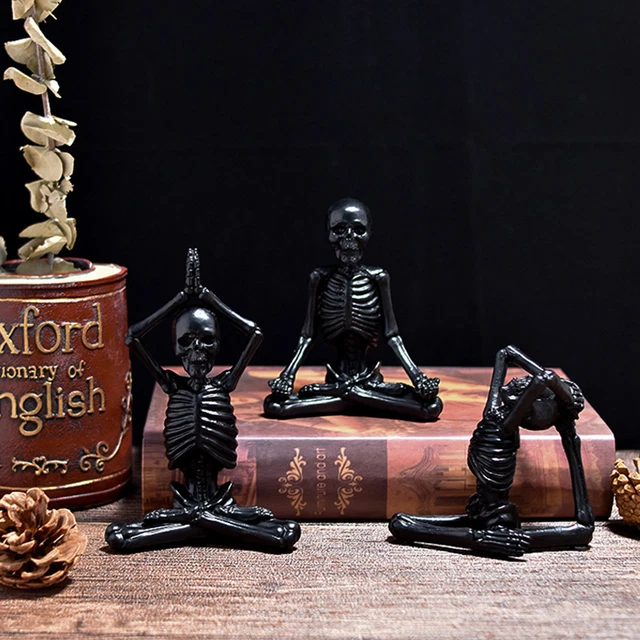 Halloween Skeleton Sculpture Funny Scene Layout Ghost Festival Desktop Skeleton