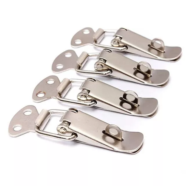 4pc Latch Catch Stainless Steel Cabinet Boxes Handle Toggle Lock Clamp Hasp