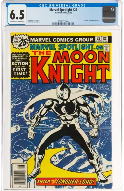 Marvel Spotlight #28 Moon Knight (Marvel, 1976) CGC FN+ 6.5 Off-white to white p