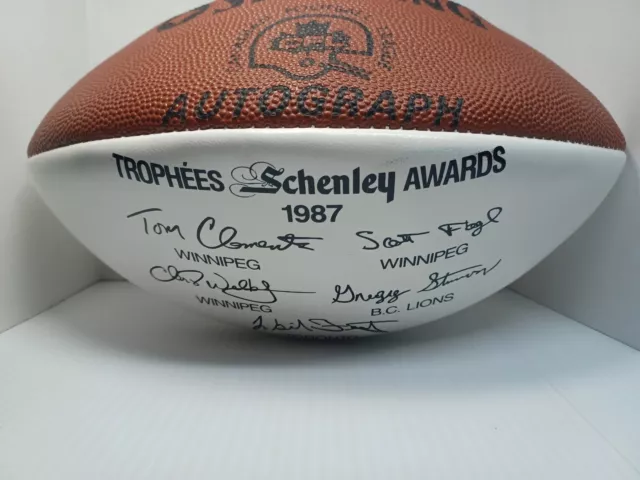 CFL Spalding Canadian football League Autograph Trophies Schenley Awards 1987