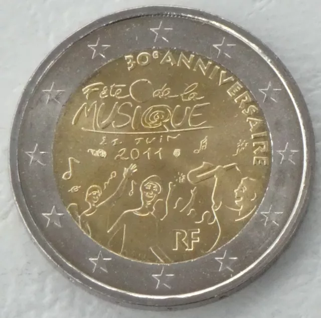 2 Euro Gedenkmünze Frankreich 2011 Fête de la Musique unz.