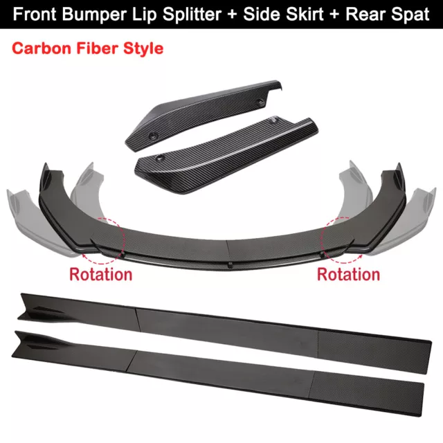 Kohlefaser Frontlippe + Seitenschweller + Heckspoiler Diffusor Für Seat Leon 1P 2