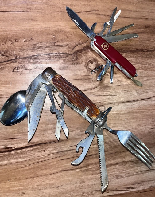 VTG. HOBO KNIFE Japan Camping Multi Tool & Victorinox Swiss Army Knives