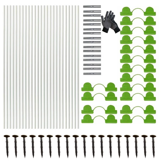 thumbnail image 2 of 25pc Garden Hoop Set - 17" Fiberglass Tunnel Frame With Clips For Raised Beds 2 of 13