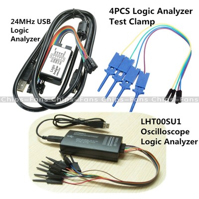 LHT00SU1 VIRTUAL OSCILLOSCOPE USB Logic Analyzer Device I2C SPI 24MHz ...