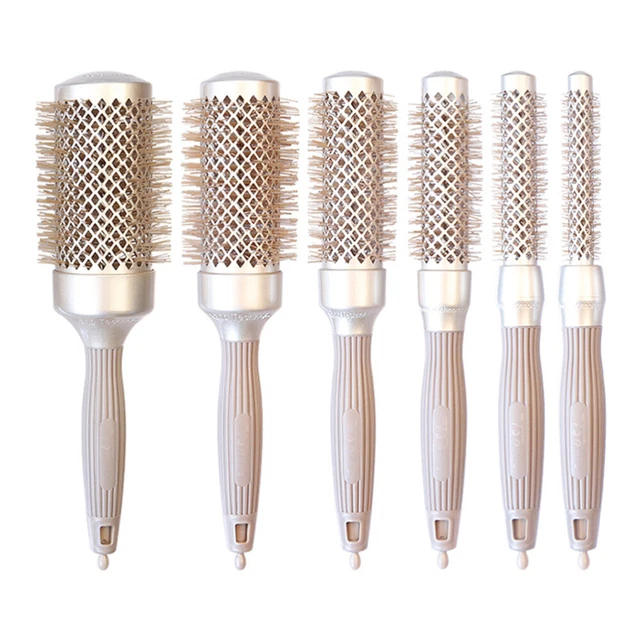 1 pieza peine rizado de tubo de aluminio profesional para salón de peluquería peine rizado para cabello