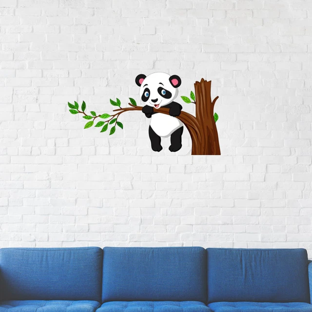 Adesivo PVC panda animale adesivo da parete casa camera bambini sfondo decorazione parete