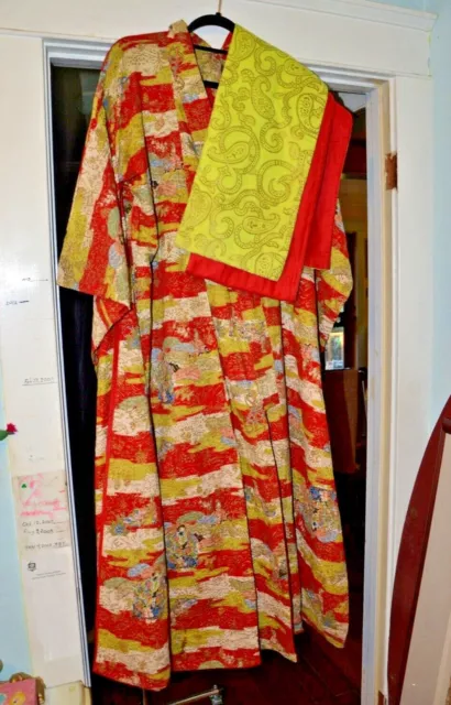 VINTAGE HABILL JAPONAIS Kimono Accessoires En Pristine tat EUR