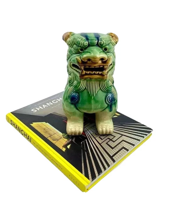 Foo Dog Large Ceramic Figurine Statue Vintage Collectibles Oriental Decor