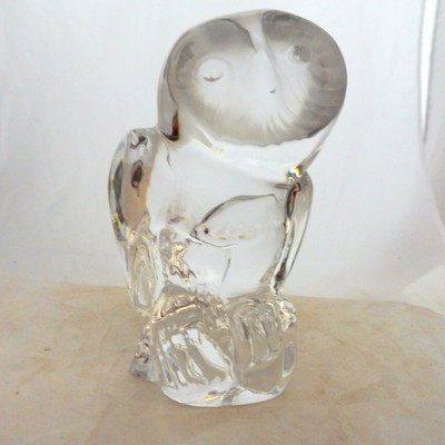 FIGURINE SCULPTURE CANARD EN CRISTAL SIGNE DAUM FRANCE 