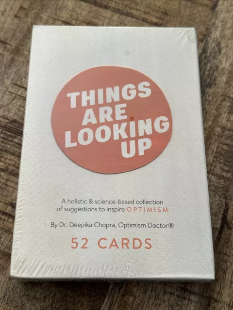 Tarjetas de felicidad THINGS ARE LOOKING UP Inspire Optimism Deepika Chopra NUEVAS