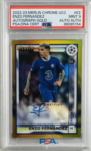 ENZO FERNANDEZ 2022-23 Topps Merlin Chrome UCC Gold
