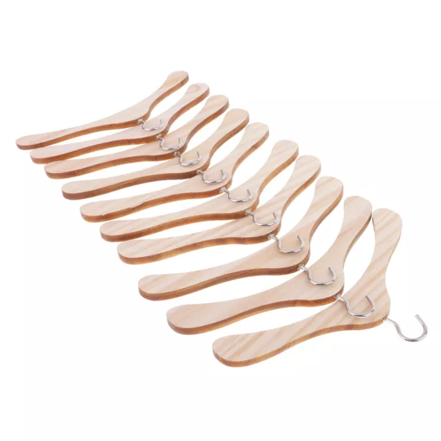 10 Pieces 15cm Wooden Clothes Hanger Metal Hook for BJD SD17 Uncle Dolls