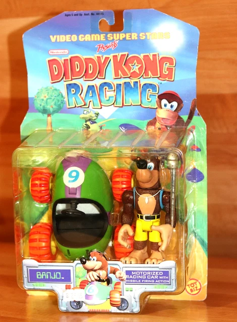 BANJO NINTENDO 64 N64 Diddy Kong Racing Toy Biz Toy Race Kart Car
