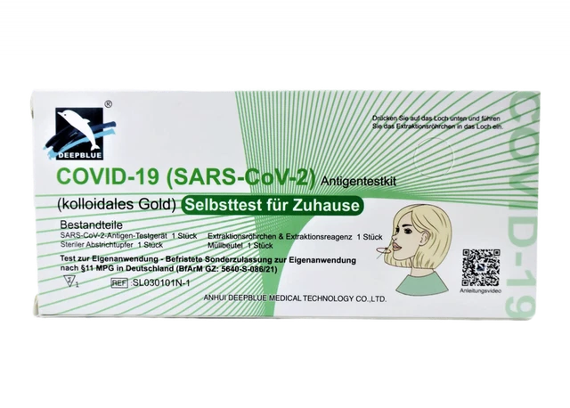 20x Corona Schnelltest Laientest Selbsttest Nasal Covid-19 Test BfArM Deepblue