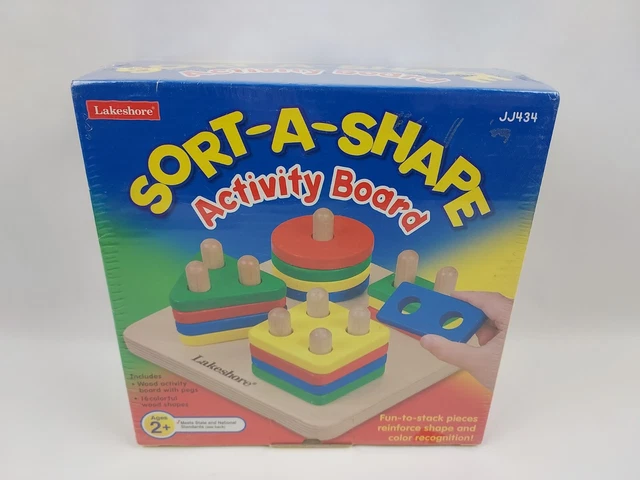Sort-A-Shape Shape Sorter Activity Board Lakeshore JJ434 Learning Colorful *NEW*