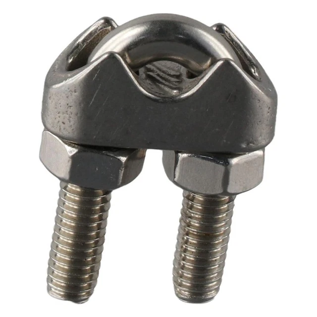 M6 fune metallica clip 304 acciaio inox perno a U fissaggio fune cavo clip