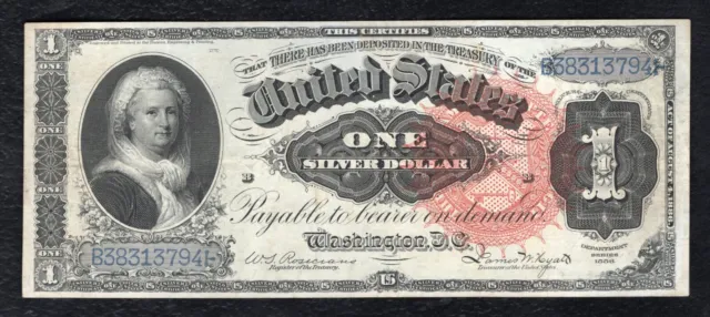 Fr. 217 1886 $1 One Dollar “Martha” Silver Certificate Note Extremely Fine