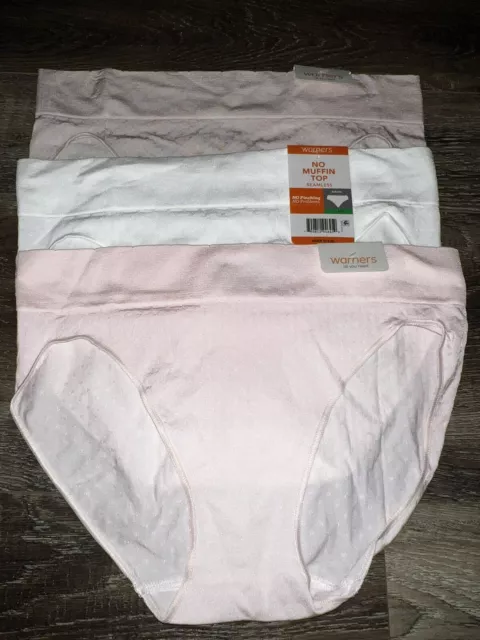 Warners Womens Brief Underwear Panties Polyester Side Smoothing 3