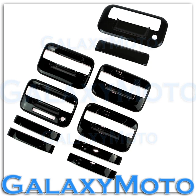 04-14 Ford F150 Gloss Black 4 Door Handle+keypad+no PSG KH+Tailgate Cover Kit