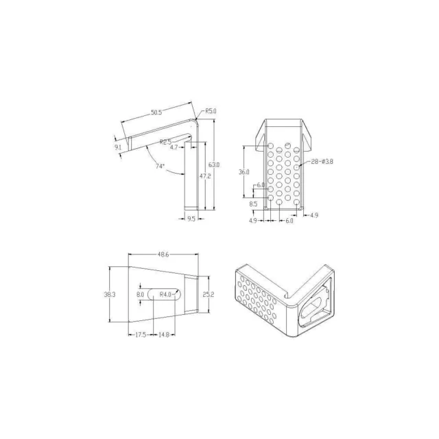 Angled Floor WC Toilet Pan / Bidet Fixing Bathroom Fitting Kit Inc Brackets 3