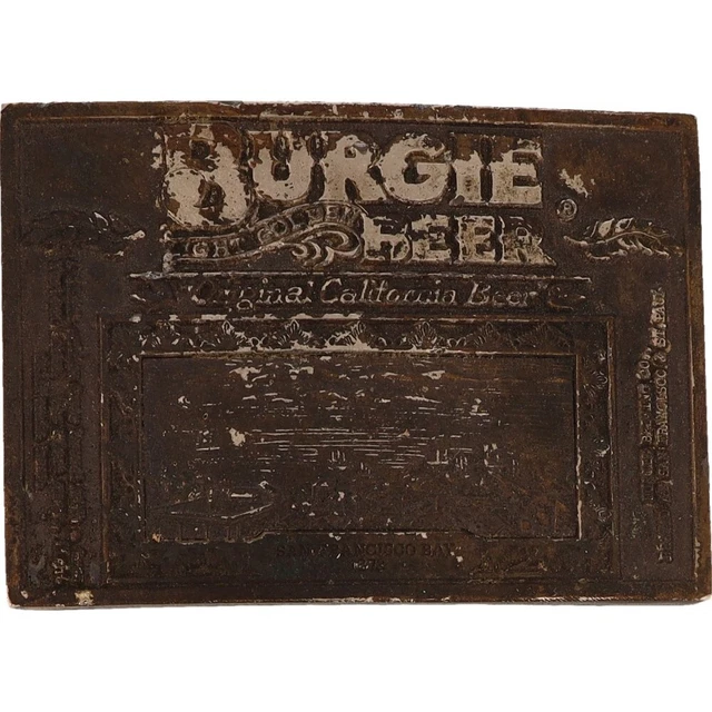 Burgie Bière Burgermeister San Francisco Californie 1970s Rétro Boucle Ceinture