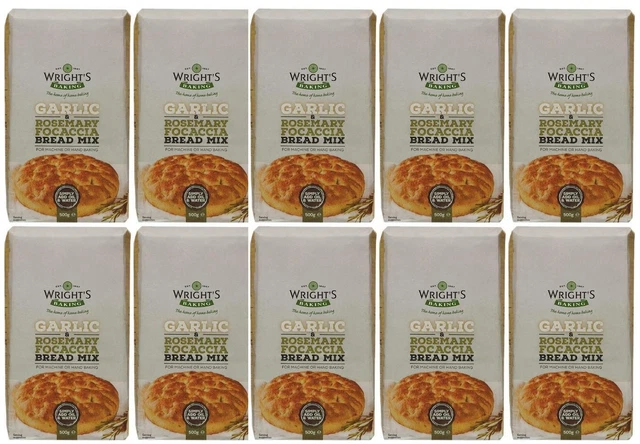 Selection Bread Mix 6 Pack – Cheddar & Onion, Sundried Tomato, Oat & Linseed, Garlic & Rosemary Focaccia, Wholemeal Mix & Ciabatta – 6X500g – Easy Bread Machine & Hand Baking (NP - View #5