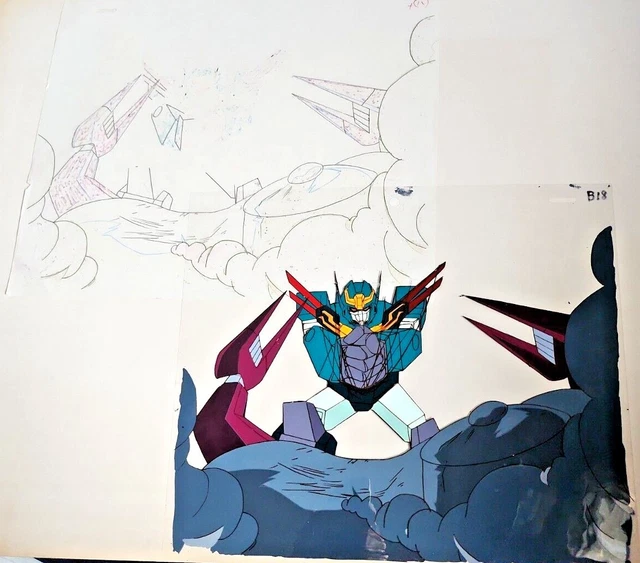 Orig Japanese Anime Cel + Genga MECHA ROBOT UNKNOWN SHOW #149 RAY ROHR Art