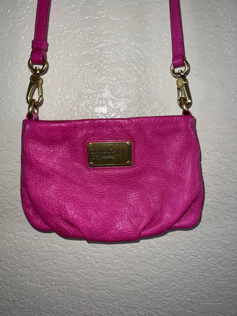 Marc By Marc Jacobs Classic Q Percy Pink Pebbled Leather Crossbody bag Shoulder