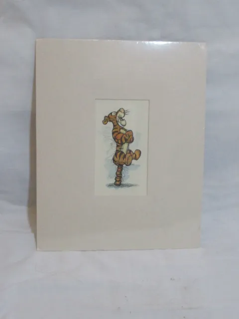 FREE POST Mounted picture of Tigger Winnie the Pooh - colour pencil drawing