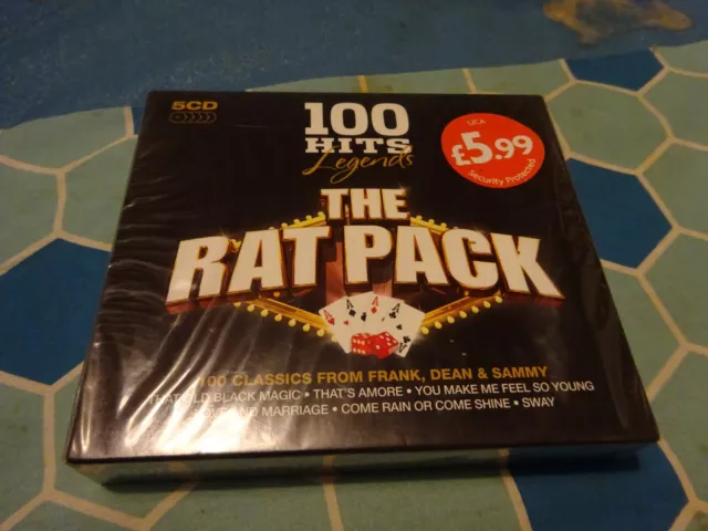 100 Hits - The Rat Pack - 5 x CD Set - Brandneu - Versiegelt - Kostenloses UK Porto