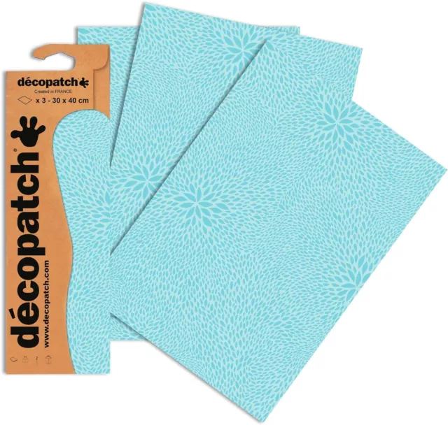 Decopatch Papier No. 701 hellblau Farbsprenkel 395x298 mm 3er Pack NEU OVP