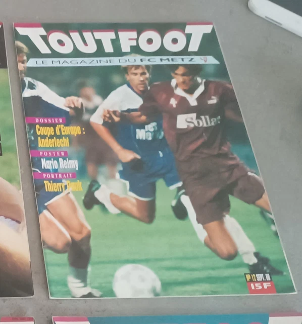 Lots TICKET FC METZ france 88 84 2000 football billet uefa ecwc Wc98 Zidane
