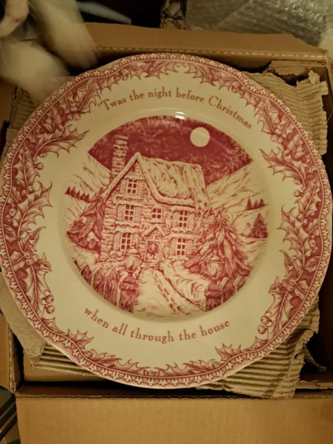 Johnson Brothers TWAS THE NIGHT BEFORE CHRISTMAS Dinner Plates  New