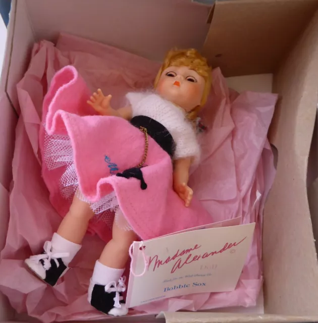 Madame Alexander Bobbie Sox Doll & Original Box Tag Poodle Skirt Collectible 8"