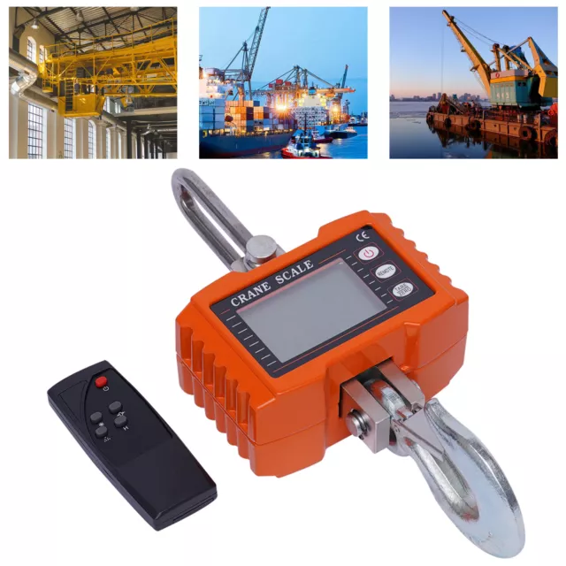 1000KG 2000lb Hanging Scale Digital LCD High Precision Heavy Crane Scale Remote