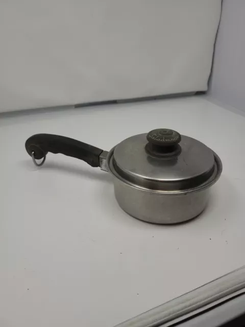 De colección Salad Master 1 qt Salsa Pan Vapeo Tapa 801 18-8 Triclad Acero Inoxidable