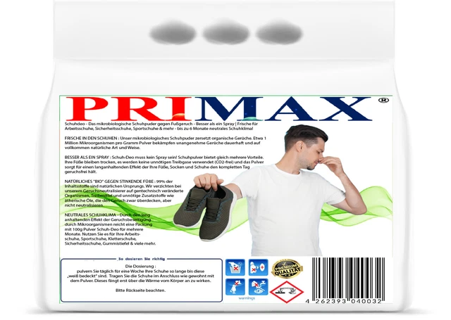 PRIMAX® 100g Schuhdeo Schuhpuder gegen Fußgeruch! NEUHEIT !