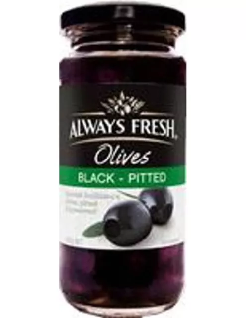 Always Fresh Pitted Black Spanish Olives 220gm