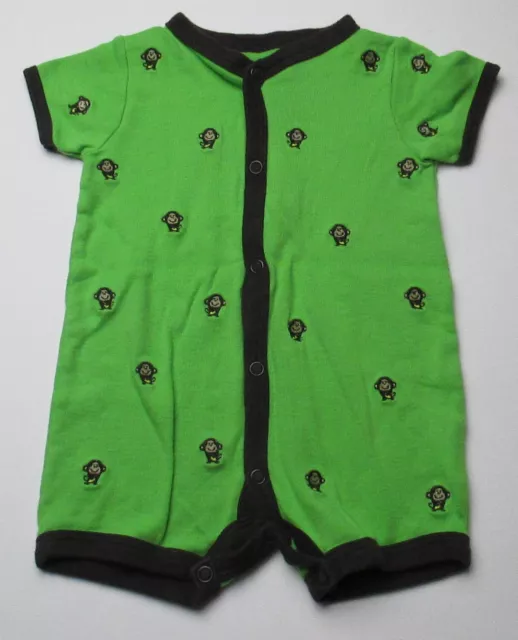 Infant Baby Boys 3 Months Carter's Green Brown Monkey Outfit