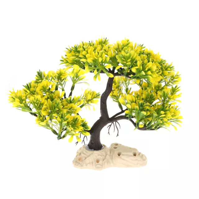 Aquarium Plastique Plantes, Artificiel Aquatique Plante Paysage Jaune, Vert