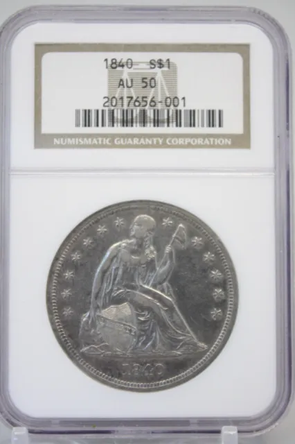 1840 Seated Liberty Dollar $1 NGC AU50 #6001
