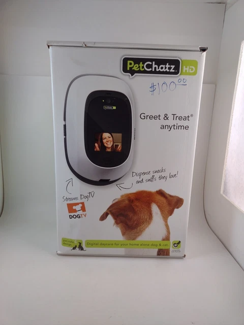 Pet Chatz HD. WiFi. 2 Way Audio/Video USED Works! Treat Dispenser Missing