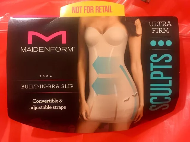 Maidenform Firm Control Strapless Convertible Full Slip Shapewear 2304