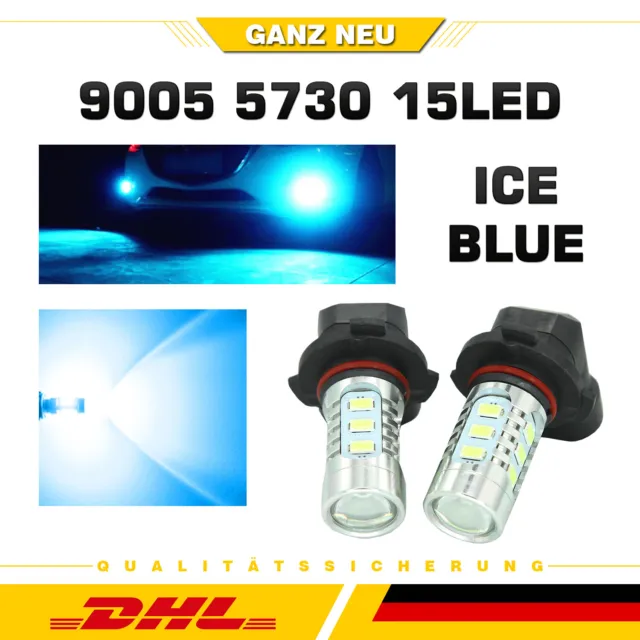 2x HB3 9005 H10 50W Auto Nebelscheinwerfer Tagfahrlicht Birnen DRL 6000K Blau