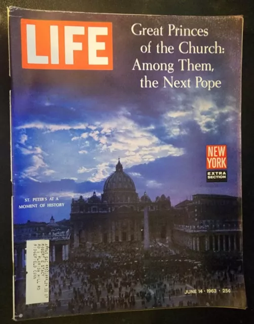 LIFE Magazine June 14, 1963 Great Princes Of The Church The Next Pope