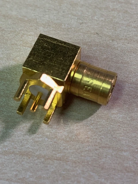 3pcs MCX Connector Receptacle, Female 50 Ohm Through Hole Solder R/A SEALELECTRO