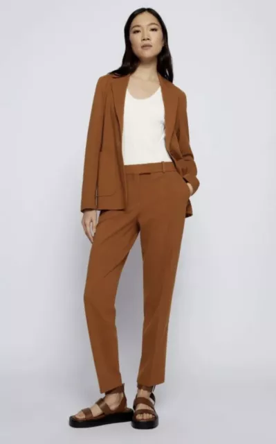Designer HUGO BOSS Japasa Women Jacket Trouser Suit Size UK 10