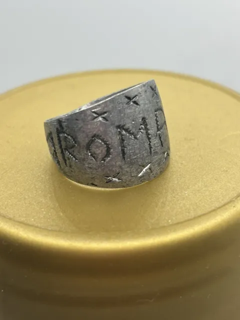 Ancient Byzantine Silver Seal Ring